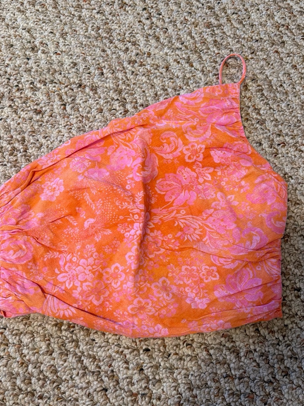 Pink & Orange Floral Tank Top